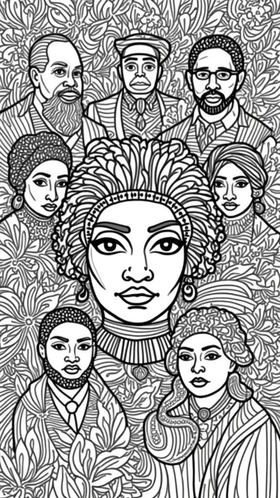 coloring pages for black history month